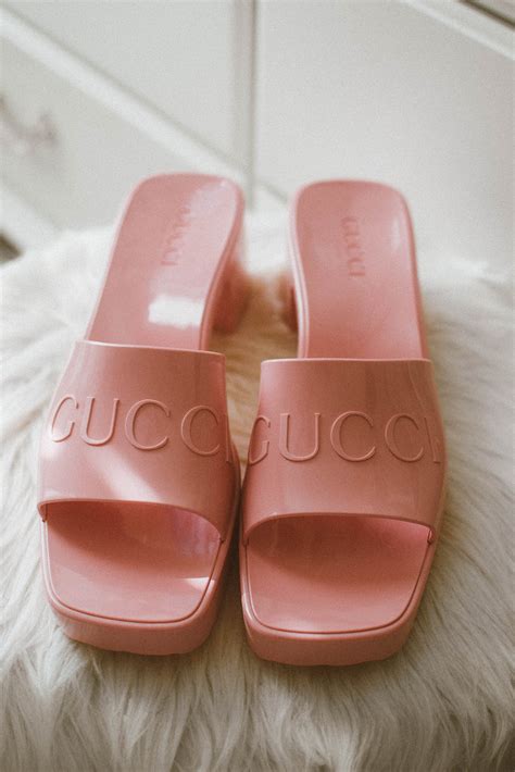 gucci women rubber slide sandal|gucci rubber sandals sale.